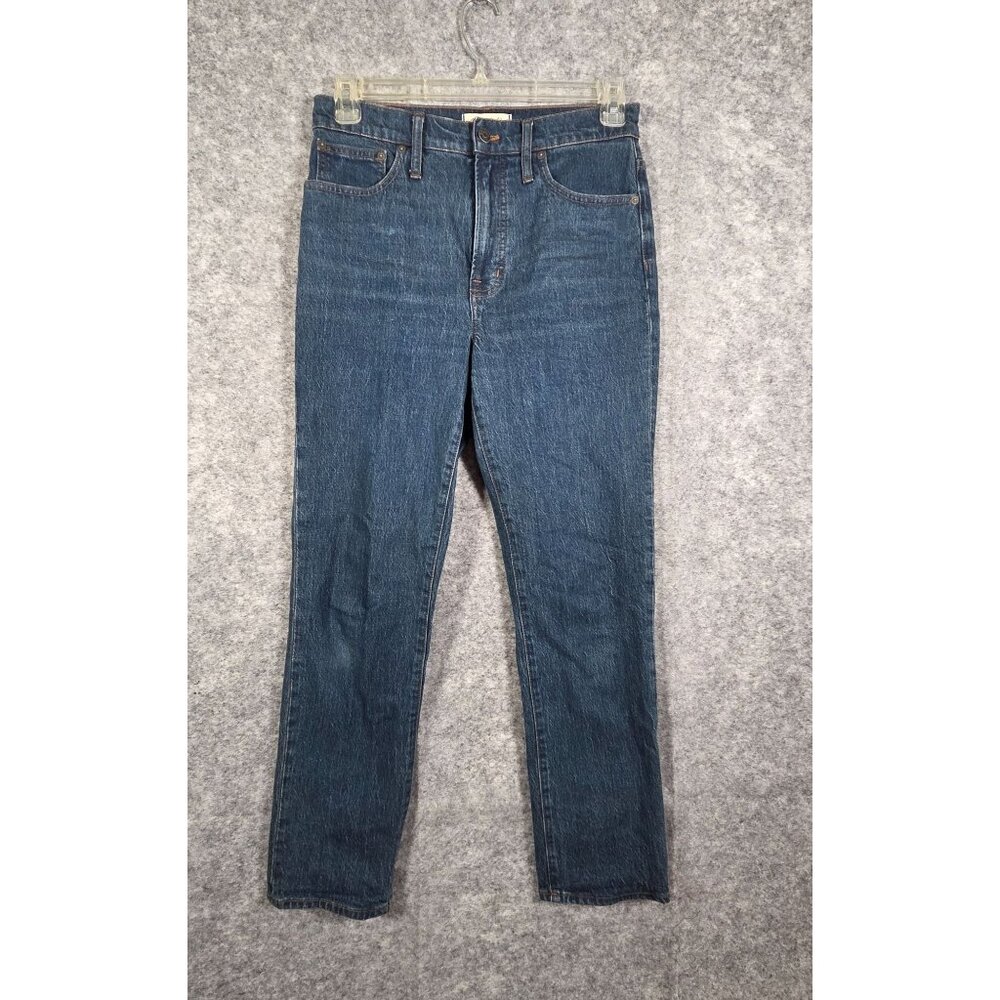 Madewell Straight Leg Jeans in Dark Blue Denim